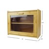 Hds Trading 2 Tier Bamboo Bread Box with PeekThrough Acetate Window, Natural ZOR95888